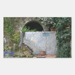 ロマンチックなイタリカスタムアのシール 長方形シール