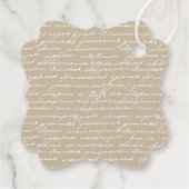 ロマンチックなイニシャルの草書体作家物語 フェイバータグ (裏面)