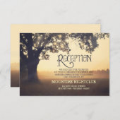 ロマンチックなイルミネーションの木 ウェディング レセプション カード (正面/裏面)