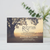 ロマンチックなイルミネーションの木 ウェディング レセプション カード (スタンド正面)