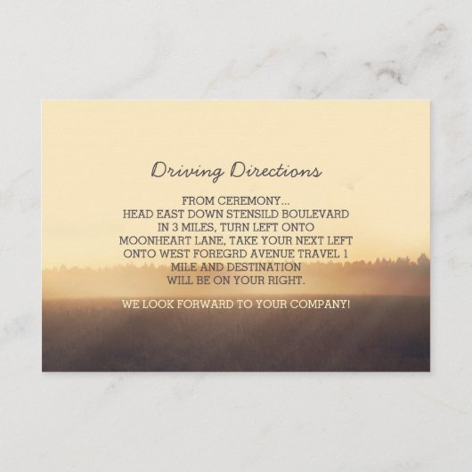 ロマンチックなイルミネーションの木 ウェディング レセプション カード (裏面)