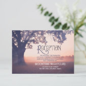 ロマンチックなイルミネーションの木 ウェディング レセプション カード (スタンド正面)