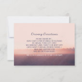 ロマンチックなイルミネーションの木 ウェディング レセプション カード (裏面)