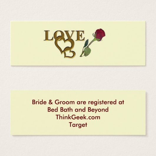 ロマンチックなインターロックハート&レッドローズ (正面&裏面)