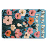 ロマンチックなイースターカード – LGBTQ+春イラストレーション マグネット (横)