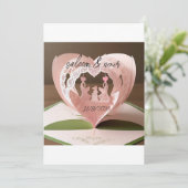 ロマンチックなウェディングカード 招待状 (スタンド正面)