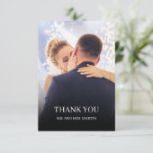 ロマンチックなウェディングフォトコラージュ感謝カード サンキューカード (スタンド正面)