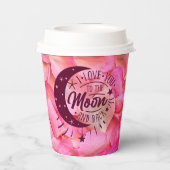 ロマンチックなウェディング・アニバーサリー・エンゲージメント・パーティーカップ 紙コップ (裏面)