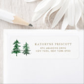 ロマンチックなウォーターカラーウッドランドフォレスト金ゴールド ラベル (インサイチュ)