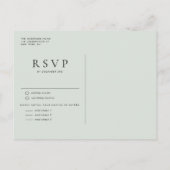 ロマンチックなウォーターカラーウッドランドRSVP インビテーションポストカード (裏面)