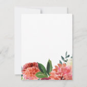 ロマンチックなウォーターカラーブーケ |の結婚返信 出欠カード (裏面)