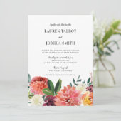 ロマンチックなウォーターカラーブーケ |結婚式招待状 サンキューカード (スタンド正面)