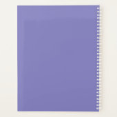 ロマンチックなウォーターカラーラベンダー結婚フローラ プランナー手帳 (裏面)