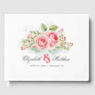 ロマンチックなウォーター結婚カラーバラズゲストブック ゲストブック