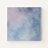 ロマンチックなウォーター結婚カラーフローラズゲストブック ノートブック (裏面)