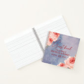 ロマンチックなウォーター結婚カラーフローラズゲストブック ノートブック (内部)
