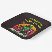 ロマンチックなエイリアンズアンダーコズミックサンセット ペーパープレート (傾斜あり)