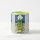 ロマンチックなエイリアンUFOロズウェル・デザイナーマユーモアのあるグ マグカップ (中央)