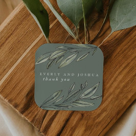 ロマンチックなエバーグリーンありがとう スクエアシール