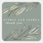 ロマンチックなエバーグリーンありがとう スクエアシール (正面)