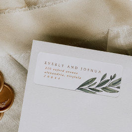 ロマンチックなエバーグリーン差出人住所ラベル ラベル