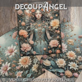 ロマンチックなエレガンスで桃とアクア – デコページ – ラッピングペーパーシート