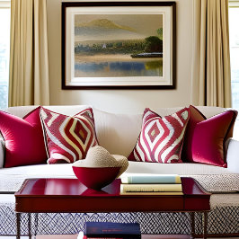 ロマンチックなエレガンス：受け入れるバラ色の赤いチャーム クッション