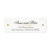 ロマンチックなエレガントなカスタム結婚式を作成する ラベル (正面)