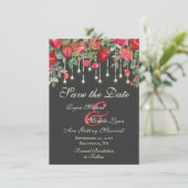 ロマンチックなエンチャントレッドローズガーデン結婚フローラ セーブザデート (スタンド正面)