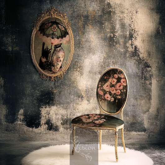 ロマンチックなエーテルのサーモンピンクのムーディーズ花模様 薄葉紙