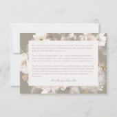 ロマンチックなエーテル中性ベージュフローラ結婚ズ サンキューカード (裏面)