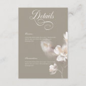 ロマンチックなエーテル中立ベージュフローラ詳細 エンクロージャーカード (正面)
