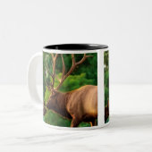 ロマンチックなオオシカのマグ ツートーンマグカップ (正面左)