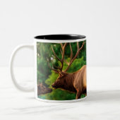 ロマンチックなオオシカのマグ ツートーンマグカップ (左)