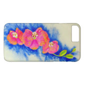 ロマンチックなオレンジ色のピンクの水の色のラン絵画ズ Case-Mate iPhoneケース (裏面(横))