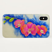 ロマンチックなオレンジ色のピンクの水の色のラン絵画ズ Case-Mate iPhoneケース (裏面(横))