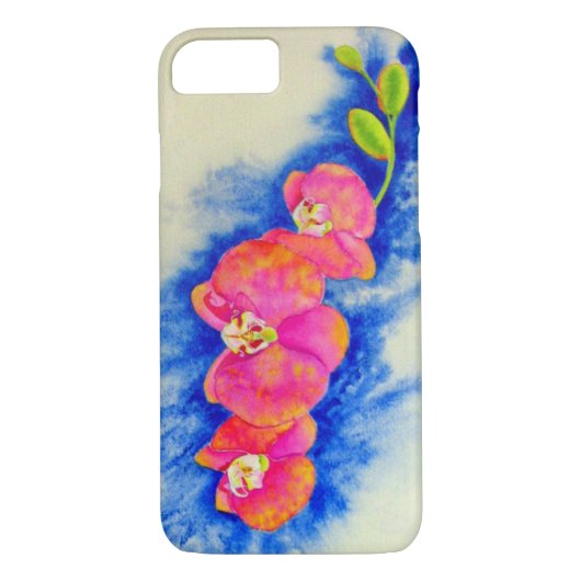ロマンチックなオレンジ色のピンクの水の色のラン絵画ズ Case-Mate iPhoneケース (裏面)