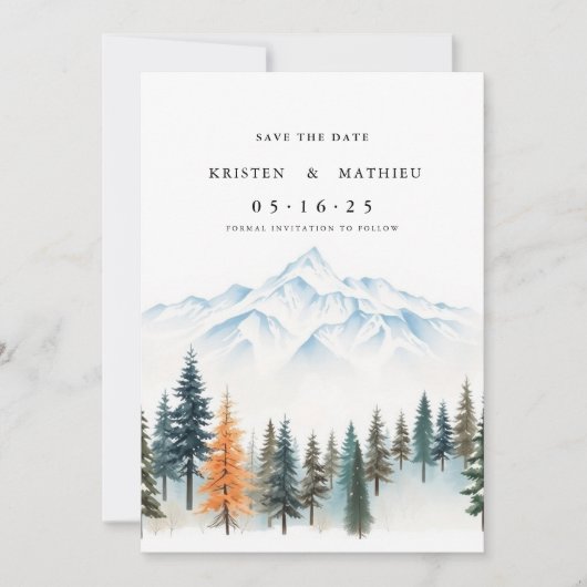 ロマンチックなオンライン山 セーブザデート (正面)