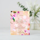 ロマンチックなオーキッドブーケエレガントなウェディングメニュー (スタンド正面)