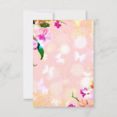 ロマンチックなオーキッドブーケ エレガントでクラシックなウェディング セーブザデート (裏面)