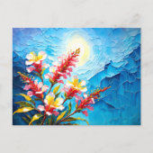 ロマンチックなオーストラリアのマートル花の印象主義 ポストカード (正面)