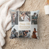 ロマンチックなオーダーメイド記念日フォトコラージュ モダン クッション (ブランケット)