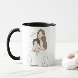 ロマンチックなカップルかわいい愛の贈り物を彼と彼女 マグカップ