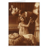 ロマンチックなカップルがセピおもしろいア記念日を抱擁 (正面)