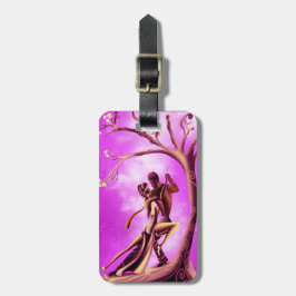 ロマンチックなカップルがタンゴの荷物タグを踊る ラゲッジタグ