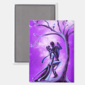 ロマンチックなカップルがタンゴを踊る マグネット (正面/裏面)