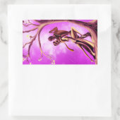 ロマンチックなカップルがタンゴを踊る 長方形シール (バッグ)