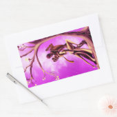 ロマンチックなカップルがタンゴを踊る 長方形シール (封筒)