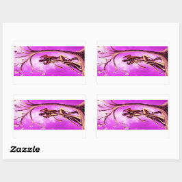 ロマンチックなカップルがタンゴを踊る 長方形シール