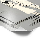 ロマンチックなカップルがミニマルなラインアートを散策 フォトプリント            (角)